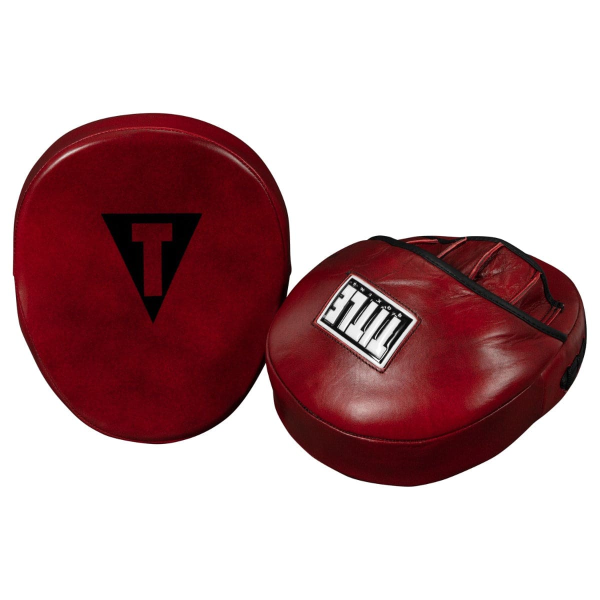 TITLE Boxing Blood Red Leather Punch Mitts - Image 5