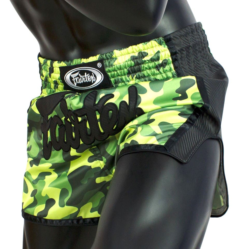 Fairtex Green Camo Slim Cut Muay Thai Shorts - BS1710 - Image 3
