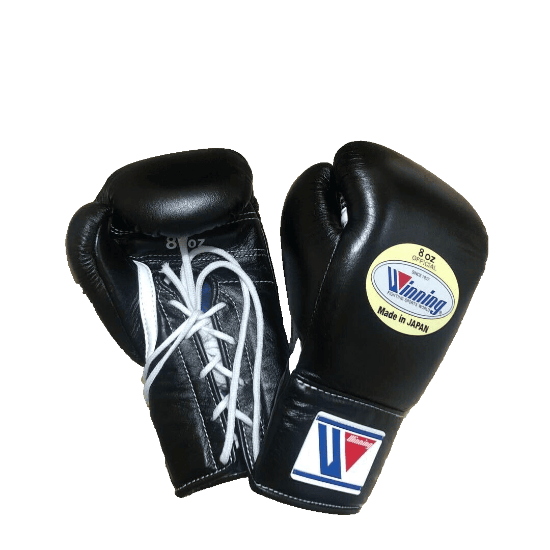 Winning MS-200 8OZ Black Lace BOXING GLOVES – Warrior Fight Store