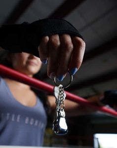 TITLE Boxing Luxury Glove Keyring - Gold / Silver - Image 6