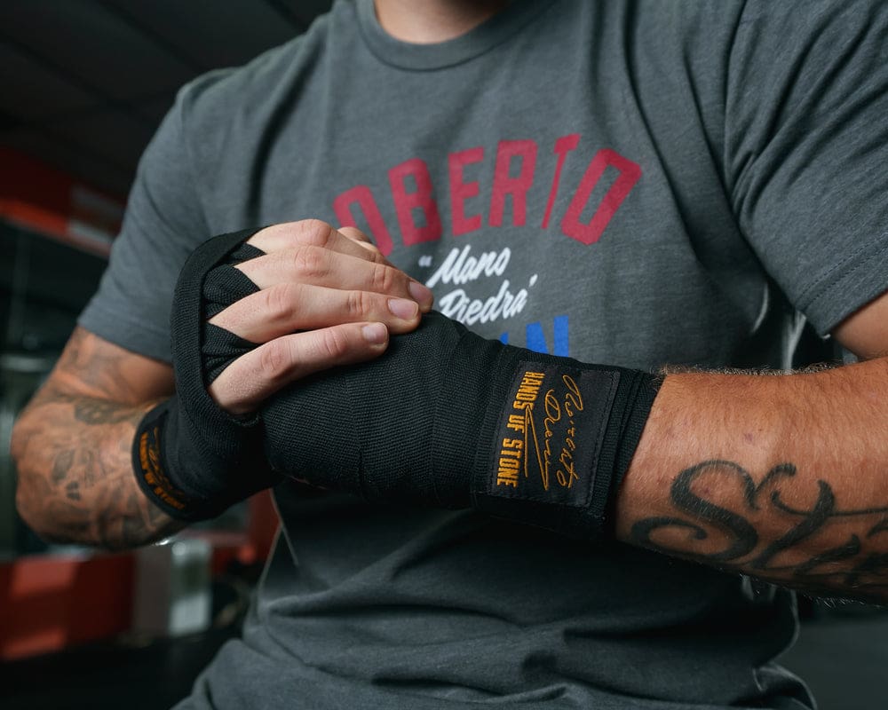 TITLE Boxing Roberto Duran Signature Hand Wraps - Black - Image 2