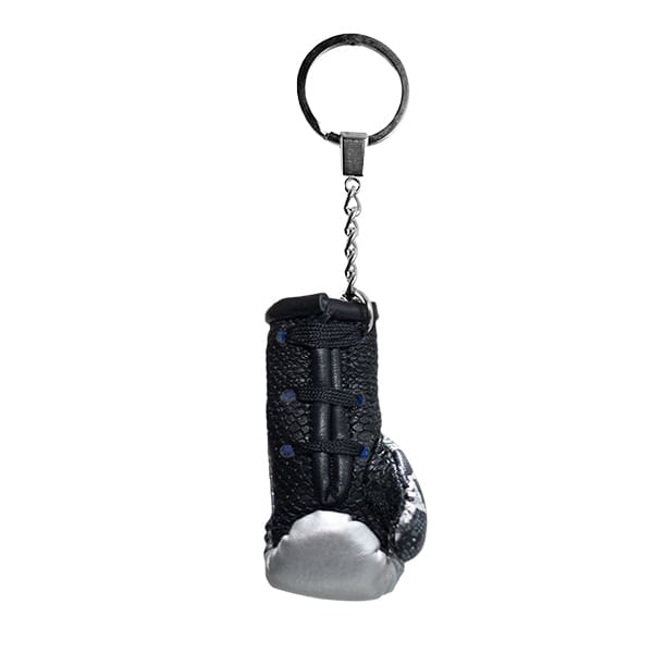 Cleto Reyes Mini Glove Keyring – Silver/Black Steel Snake - Image 2